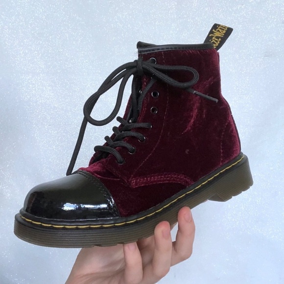 Dr. Martens Other - Dr. Martens Kids Red Velvet Boots